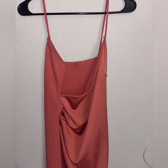 Vintage desert orange spaghetti strap top asymmetric fit ruffled back MIND CODE! - Picture 13 of 15